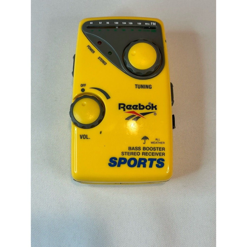 Sports Reebok AMFM Stereo Radio Receiver Working no Headphones
